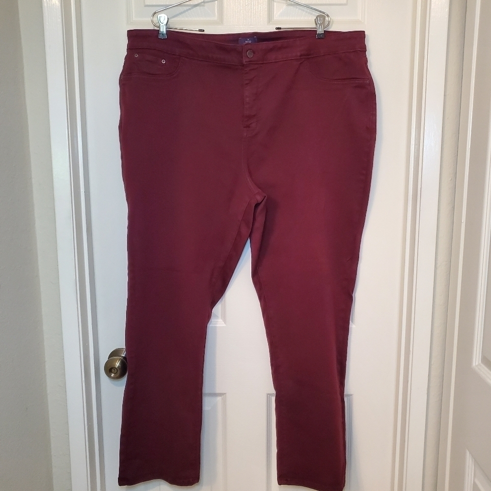 NYDJ Burgundy Leggings Sz 22W